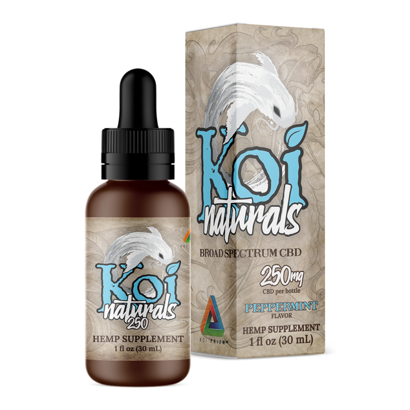 Koi Naturals Hemp Extract CBD Oil Tincture - Peppermint Flavor (30 mL)