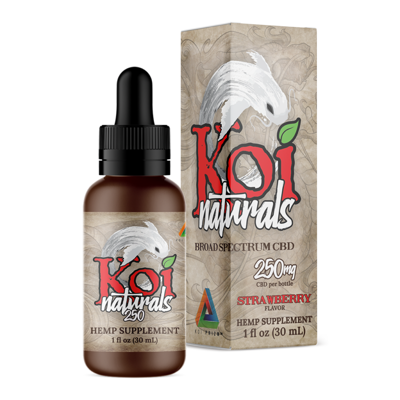 Koi Naturals Hemp Extract CBD Oil Tincture - Strawberry Flavored (30 mL)