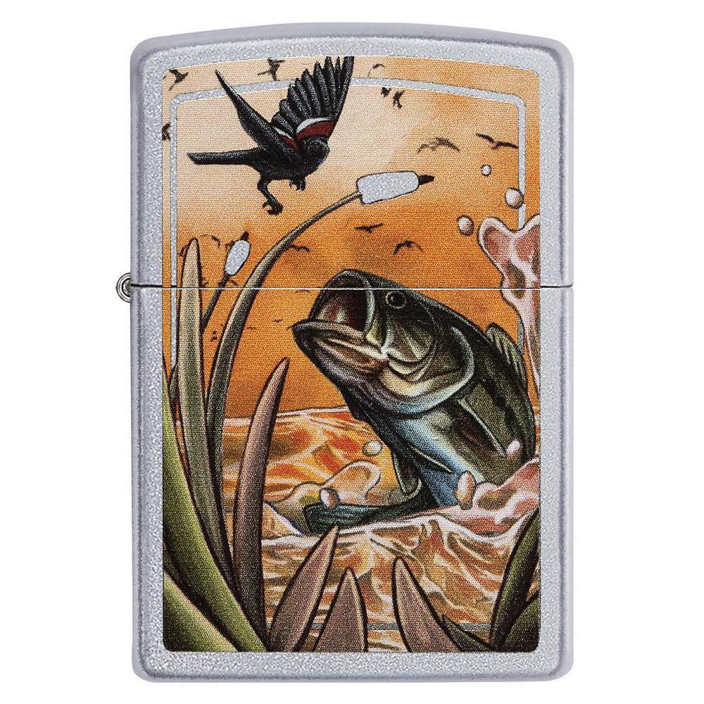 Zippo Lighter - Bird And Fish (29391 Bass Bird B) - Image 2