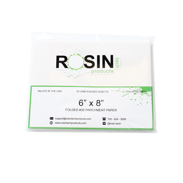 Rosin Tech Pre-Folded Parchment Paper 6" x 8" (50-pack)
