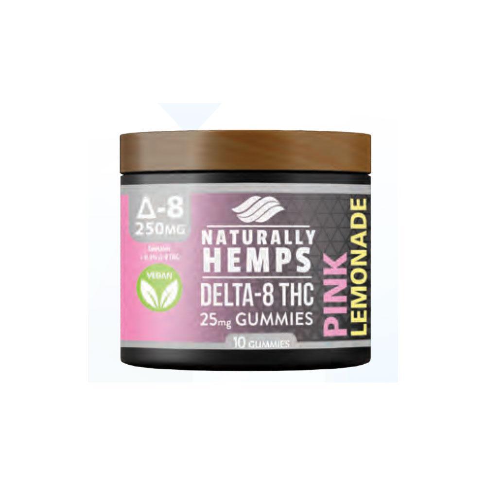 Naturally Hemps - Delta 8 Gummies Pink Lemonade 250g (10 Count)