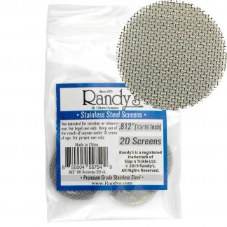 Randy’s Mesh Screens – Stainless Steel 0.812" 13/16" (20-pack)