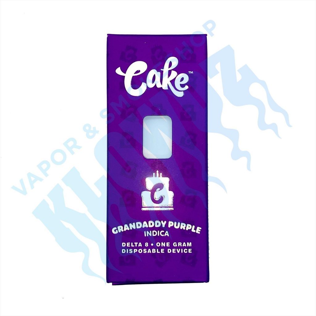Cake Delta 8 Disposable Vape Grandaddy Purple (Indica) KLOWDZ Vapor