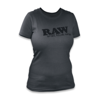 RAW Ladies Round Neck Black Logo Tee