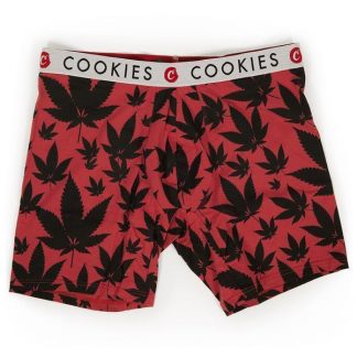 Cookies - Men's Leaf Boxer (Red)