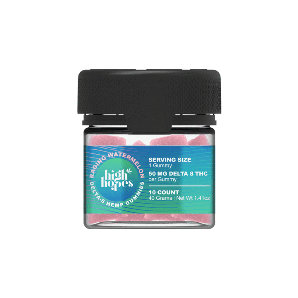 High Hopes Delta 8 Gummies - Raging Watermelon 500mg