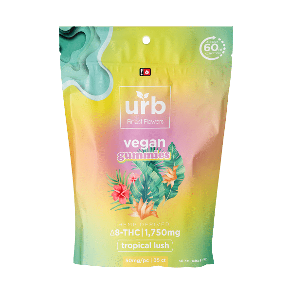 URB Delta 8 &10 Vegan Gummies - Tropical Lush (1750mg) (*)