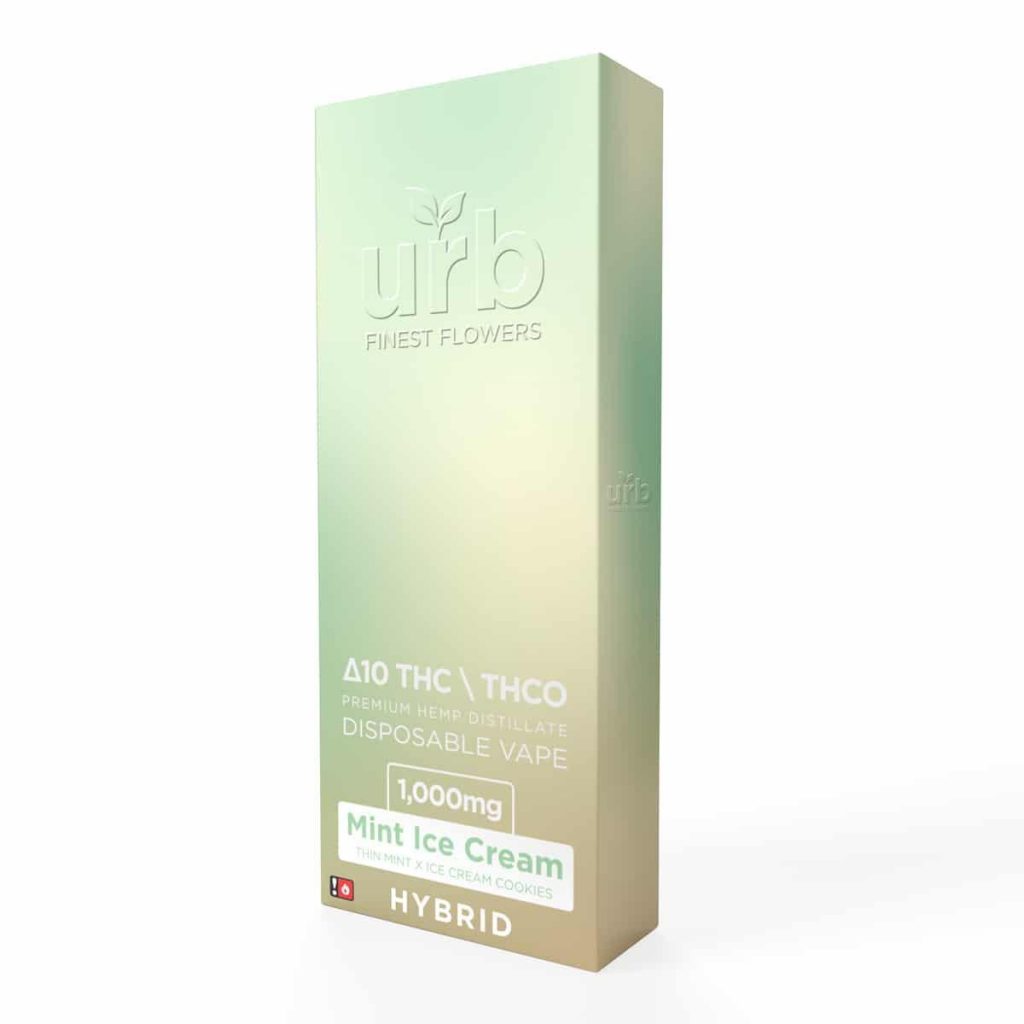 URB Delta 10 & THCO Disposable Vape Mint Ice Cream (Hybrid