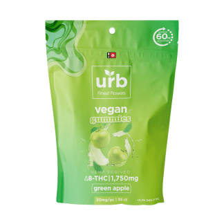 URB Delta 8 &10 Vegan Gummies - Green Apple (1750mg) (*)
