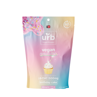 URB Delta 8 &10 Vegan Gummies - Birthday Cake (500mg) (*)