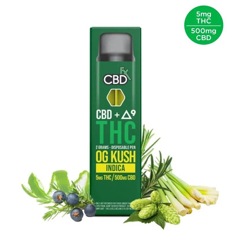 CBDfx 500mg Vape Pen - OG Kush (Indica CBD + D9)