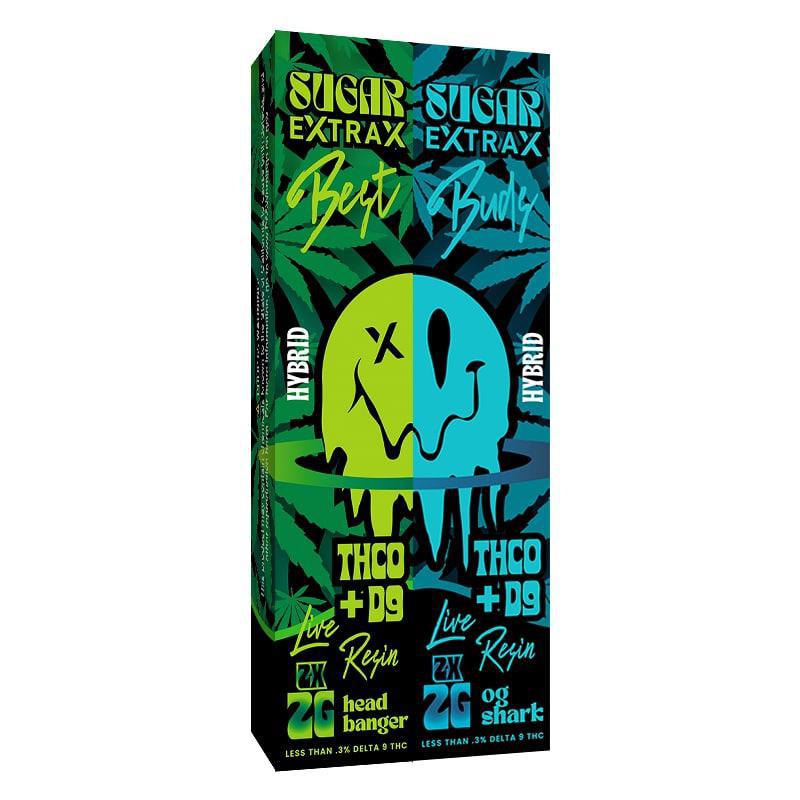 Sugar Extrax Best Buds Disposable - Headbanger X OG Shark (Hybrid) THCO + D9 (.)