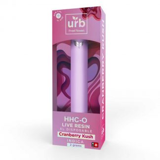 URB HHC-O Live Resin XL - Cranberry Kush (Indica) Disposable 2 Grams
