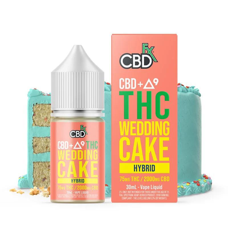 CBDfx CBD + Delta-9 Vape Juice – Wedding Cake (Hybrid) (.) (*) – KLOWDZ  Vapor & Smokeshop