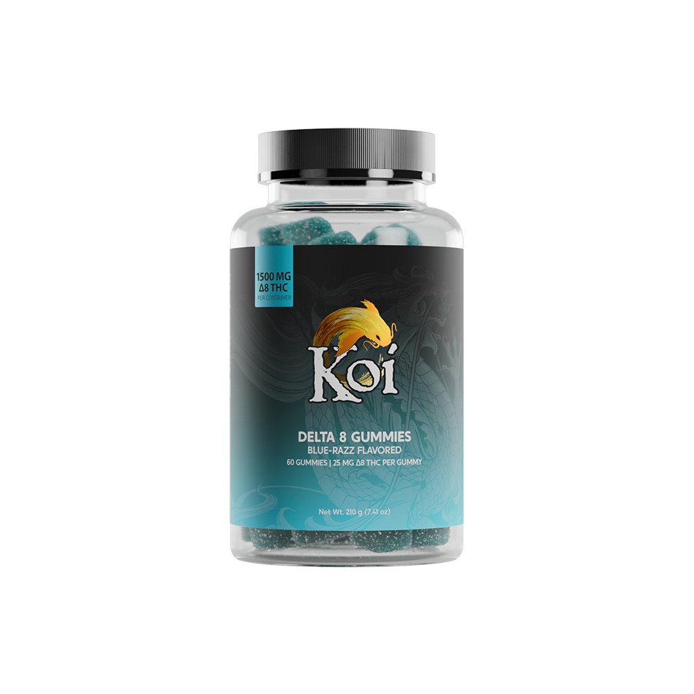 Koi Delta 8 Gummies - Blue Razz (1500mg)