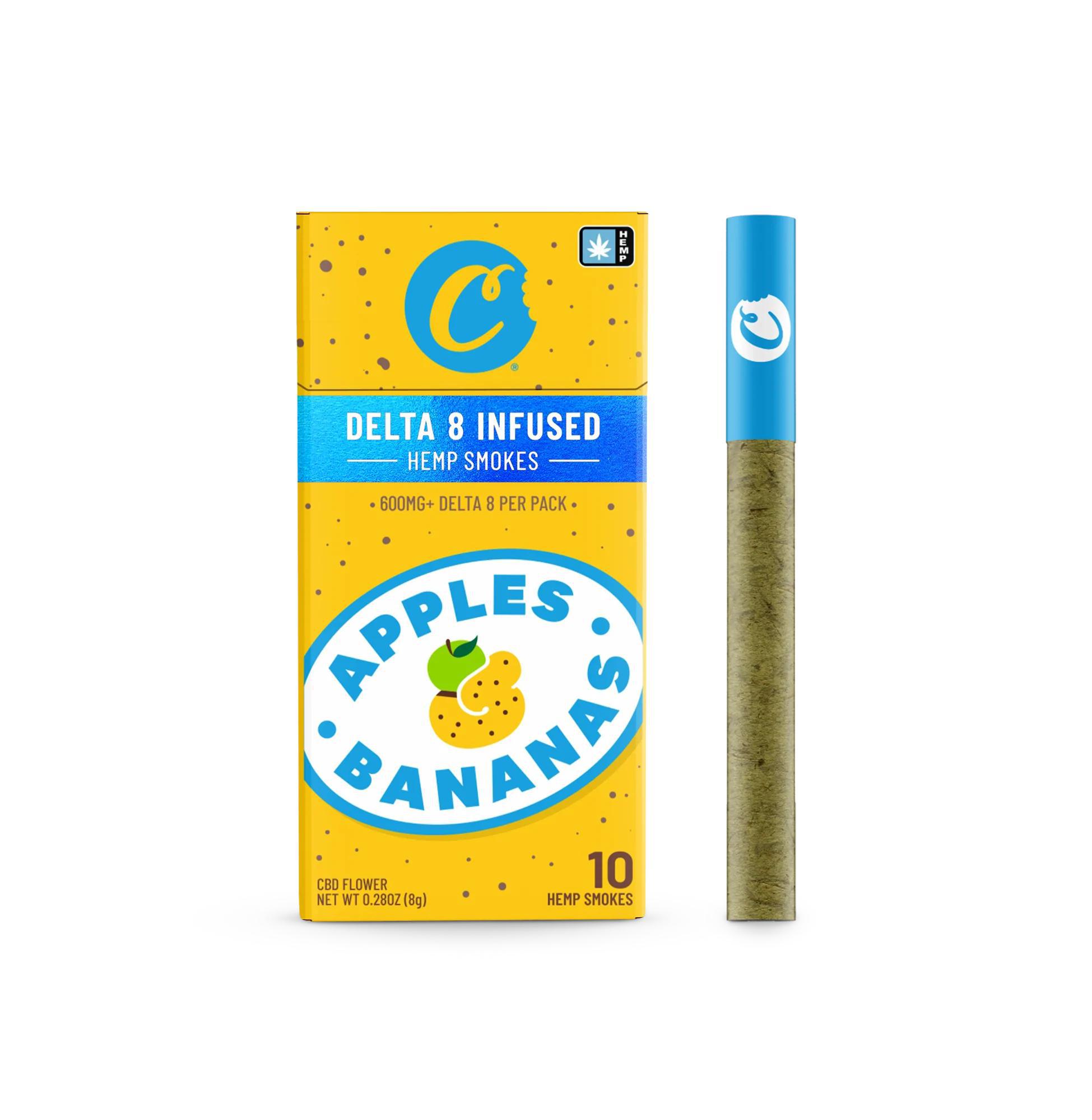 Cookies Delta 8 Smokes Apples Bananas (Indica Hybrid 10Pack) KLOWDZ Vapor &