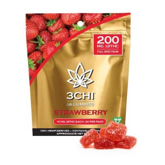 3Chi Delta 9 Gummies - Strawberry 20-pack (200mg) (-)