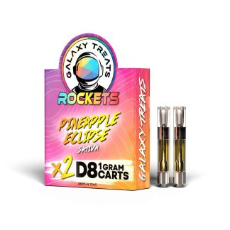 Galaxy Treats Delta 8 2 x 1g Cartridges - Pineapple Eclipse (Sativa)