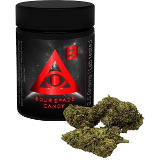 iDELTA8 7g Premium Flower - Sour Space Candy (Sativa Glass Jar 1/4 oz)