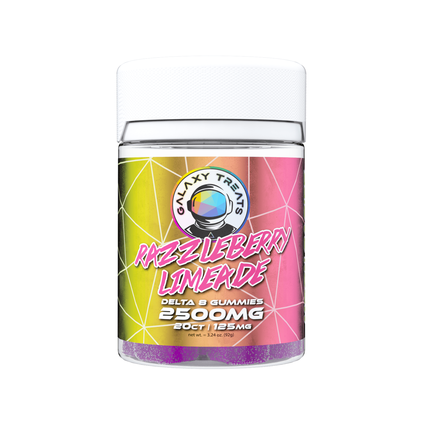 Galaxy Treats 2500mg Gummies - Razzleberry Limeade