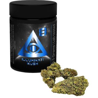 iDELTA8 7g Premium Flower - Illuminati Kush (Indica Glass Jar 1/4 oz)