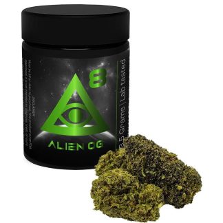 iDELTA8 7g Premium Flower - Alien OG (Hybrid Glass Jar 1/4 oz)