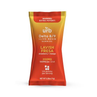 URB 200mg Delta 8/9 Gummies - Lavish Fresa (2-Pack)