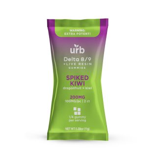 URB 200mg Delta 8/9 Gummies - Spiked Kiwi (2-Pack)