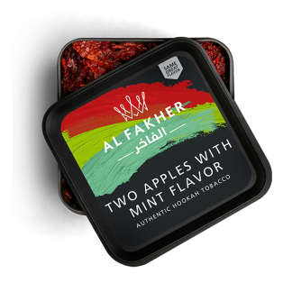 Al Fakher 250g Tub - Two Apples with Mint