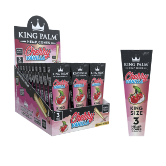 King Palm Hemp Cones - Cherry Vanilla King Size (3-Pack)
