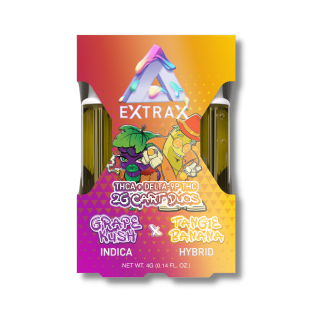 Delta Extrax Adios Cartridges - Grape Kush (Indica) x Tangie Banana (Hybrid)