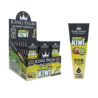 King Palm Hemp Cones - King Kiwi Dog Walker 70mm (6-Pack)