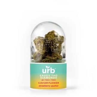 URB Saucy THC Diamonds Caviar Flower – Strawberry Gusher (*)