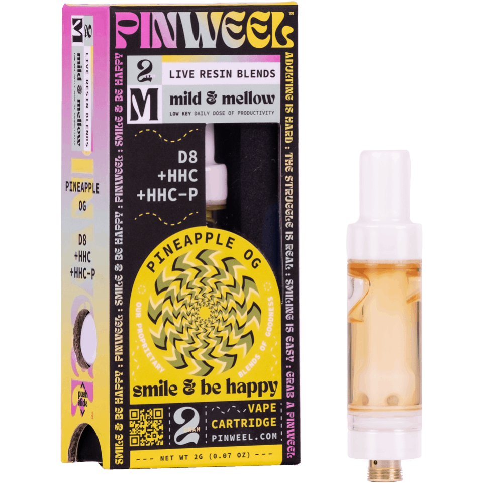 Pinweel 2g Cartridge - Pineapple OG (Sativa / Live Resin)