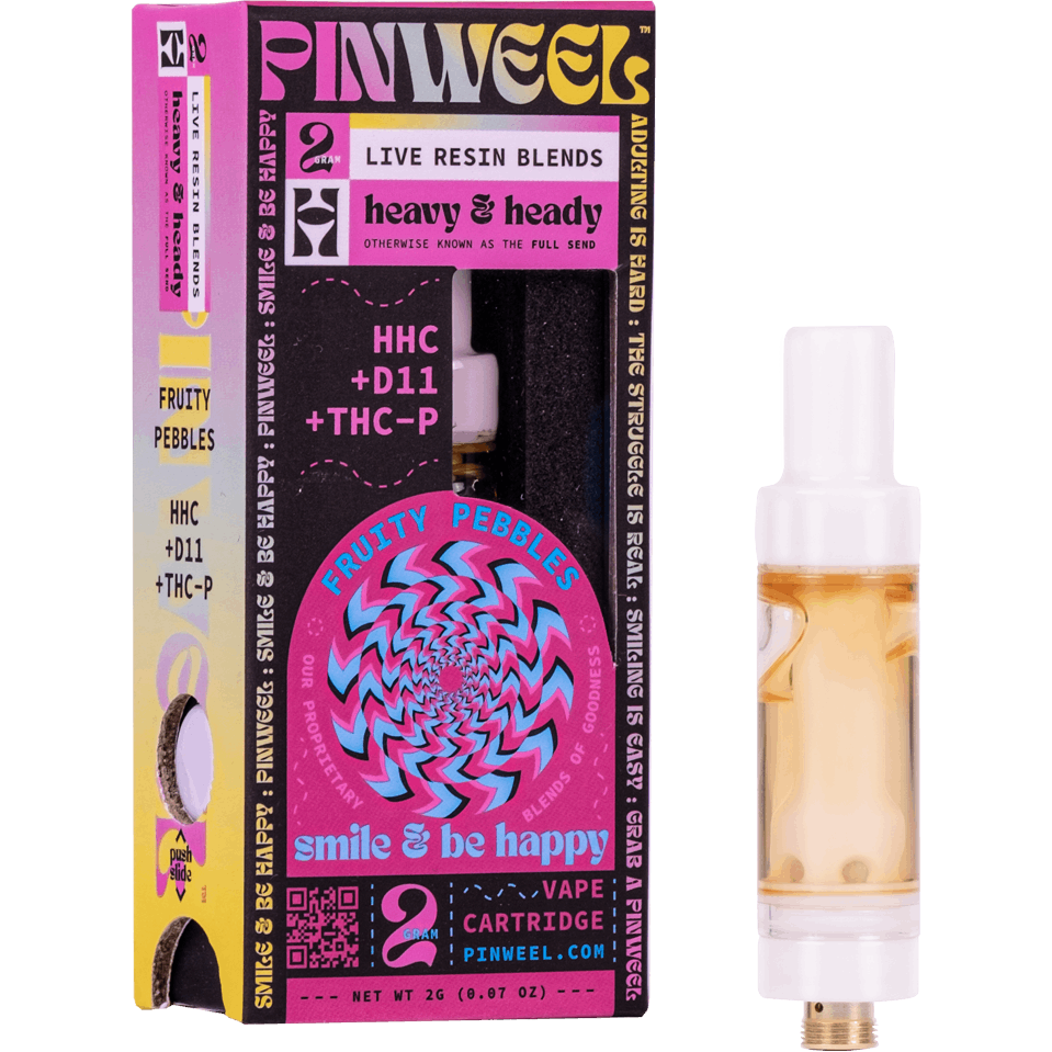 Pinweel 2g Cartridge - Fruity Pebbles (Indica / Live Resin)