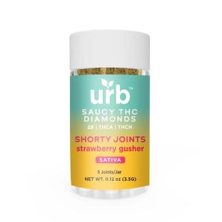 URB Saucy THC Diamonds Shorty Joints – Strawberry Gusher (Sativa) (*)