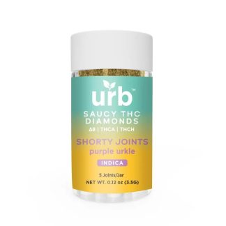 URB Saucy THC Diamonds Shorty Joints – Purple Urkle (Indica) (*)