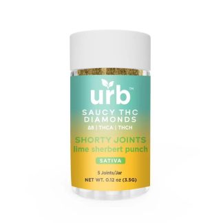 URB Saucy THC Diamonds Shorty Joints – Lime Sherbert Punch (Sativa) (*)