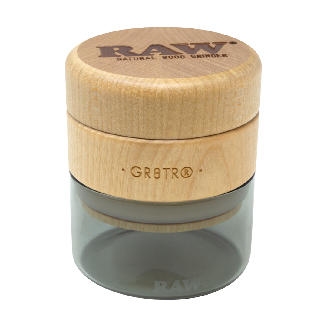 GR8TER x RAW Natural Wood Grinder - Black