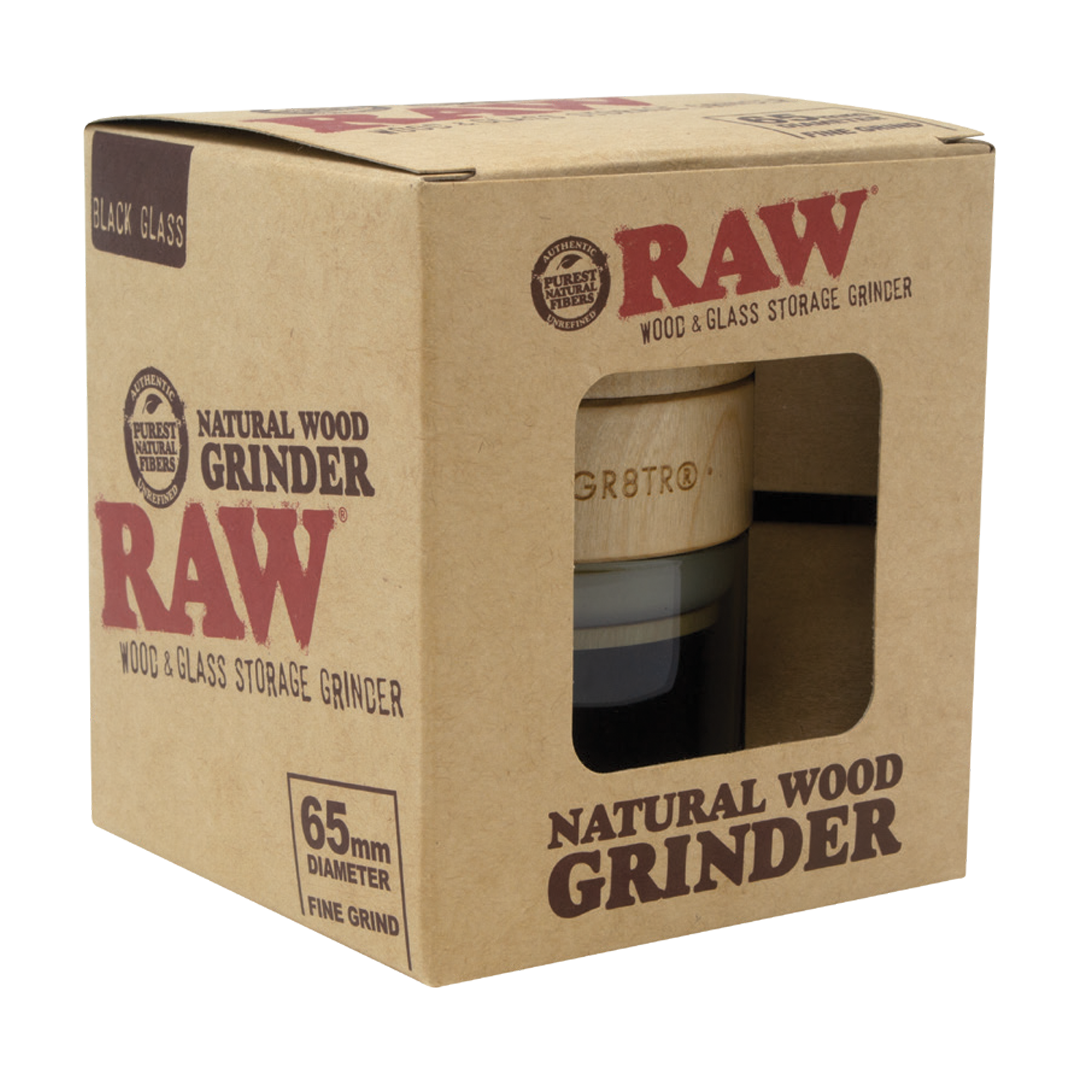 GR8TER x RAW Natural Wood Grinder - Black - Image 3
