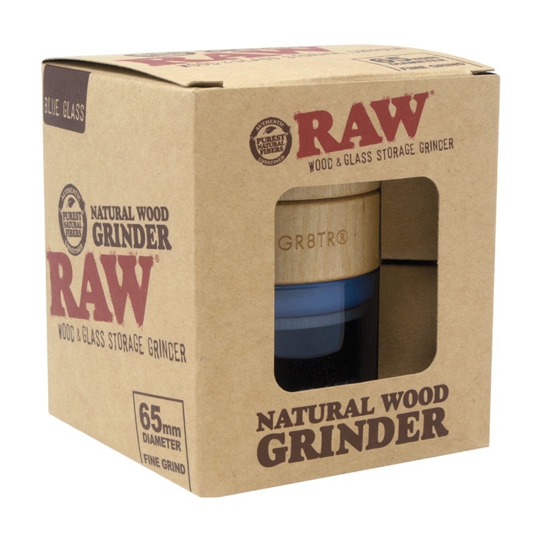 GR8TER x RAW Natural Wood Grinder - Blue - Image 2