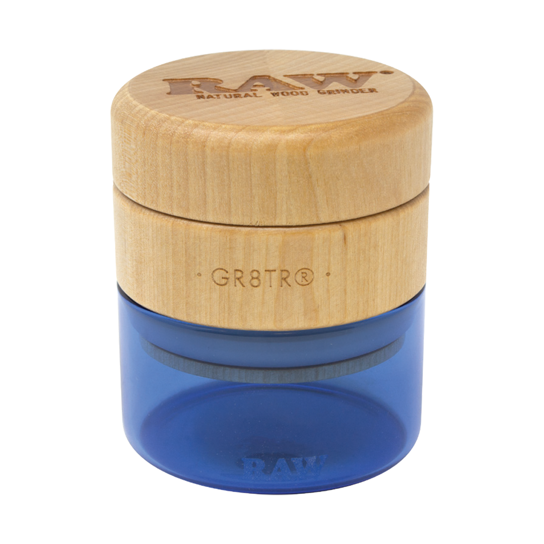 GR8TER x RAW Natural Wood Grinder - Blue