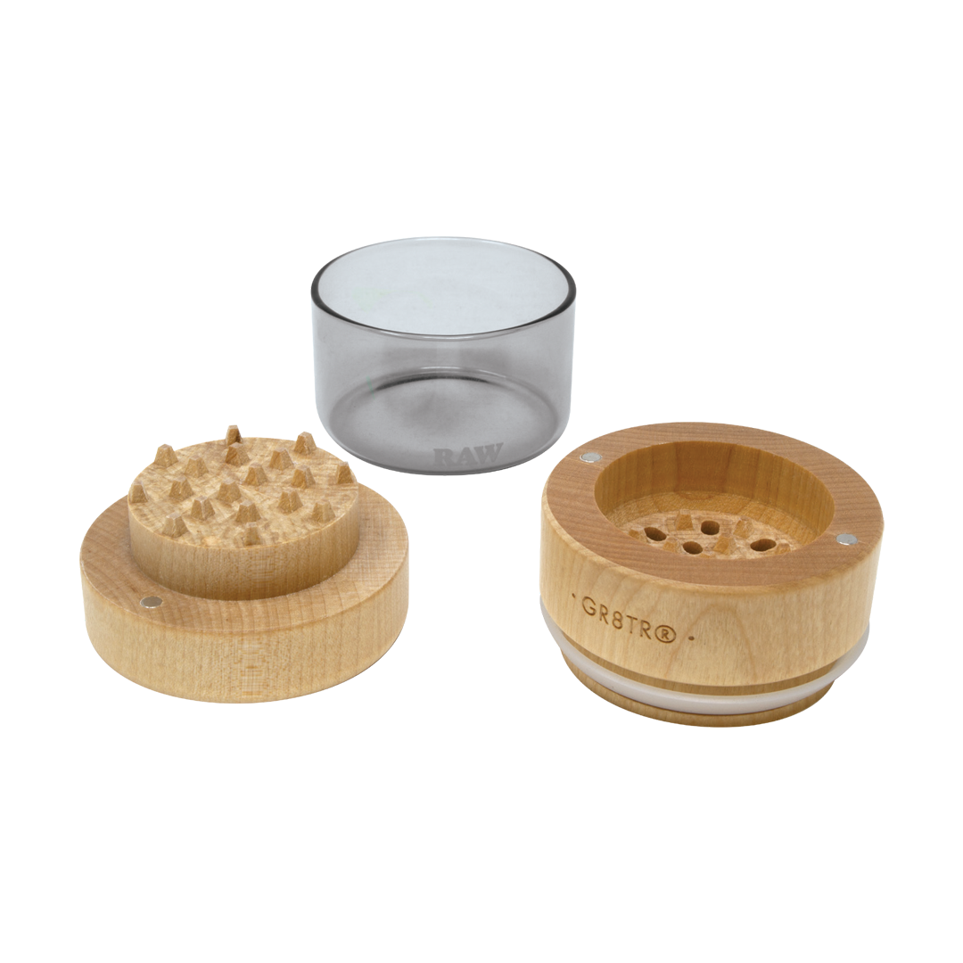 GR8TER x RAW Natural Wood Grinder - Black - Image 2