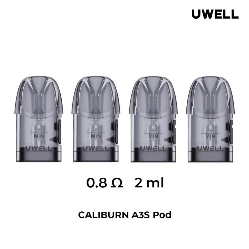UWELL Caliburn A3S Pods - 0.8Ω Mesh (4-Pack)