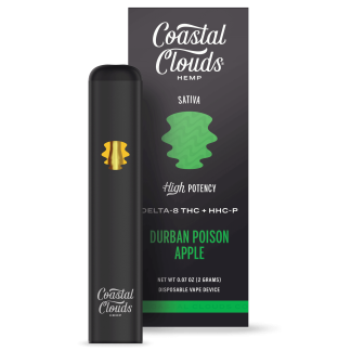 Coastal Clouds Hemp D8 + HHC-P Disposable - Durban Poison Apple (Sativa)
