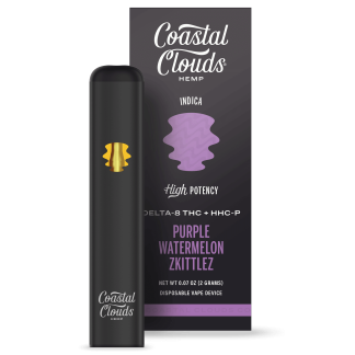 Coastal Clouds Hemp D8 + HHC-P Disposable - Purple Watermelon Zkittlez (Indica)
