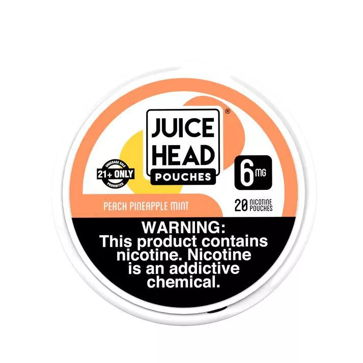 Juice Head Nicotine Pouches - Peach Pineapple Mint 6mg