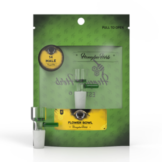 Honeybee Herb Flower Bowl - FB-5 Green (14mm Green Line)