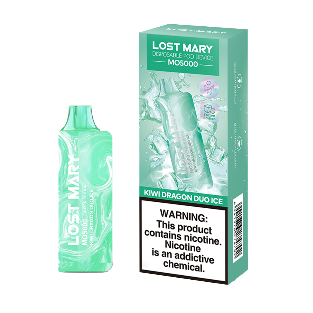 LOST MARY DISP MO5000 PUFFS 5CT - KIWI DRAGON ICE
