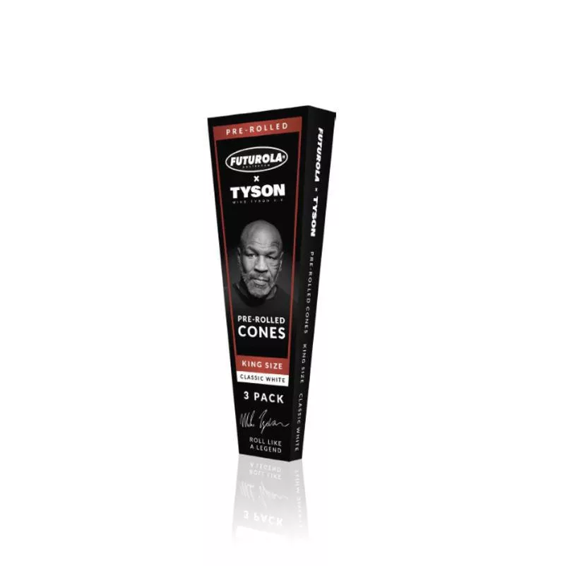 Tyson 2.0 x Futurola - King Size Pre-Rolled Cones Classic White (3-Pack)
